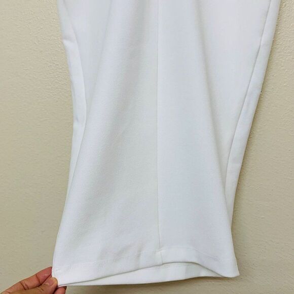 Nookie Bailey Midi Crepe Bodycon Dress Small Ivory Spaghetti Strap $199 - Picture 7 of 12